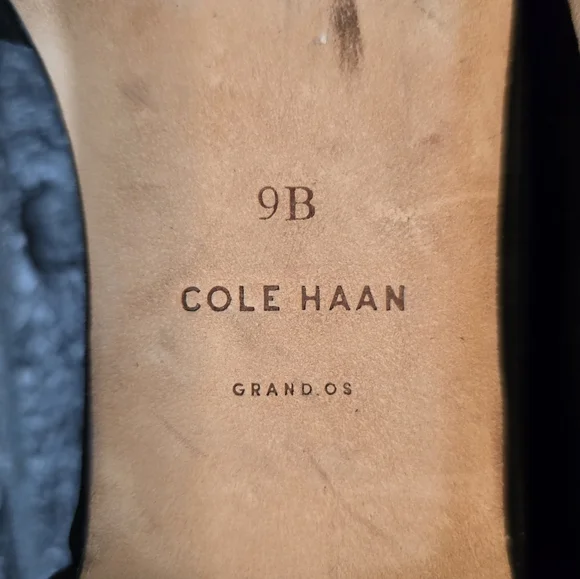 Cole Haan Grand.OS Gold Cap Toe D'Orsay Flats, Size 9 - Picture 9 of 9